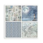 Blocco da 22 carte Scrap Single Face Silent Sea 20 x 20