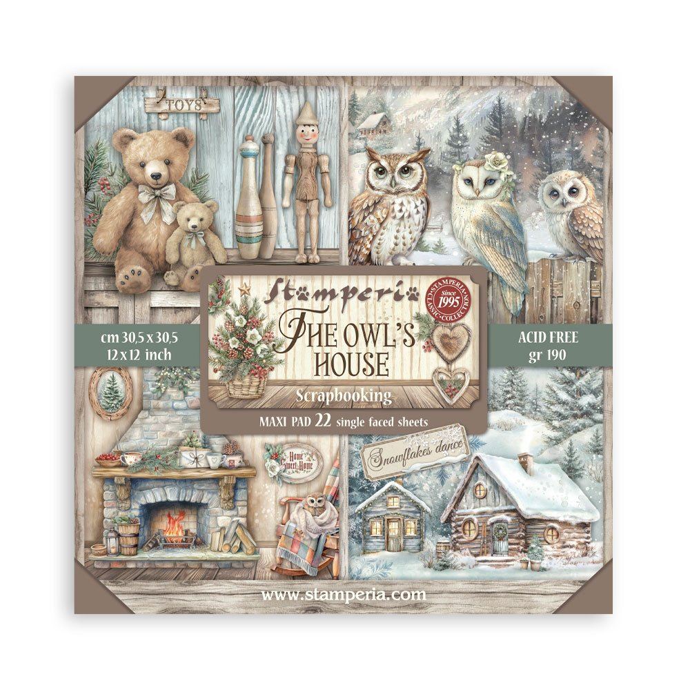 Blocco da 22 carte Scrap Single Face The Owl's House