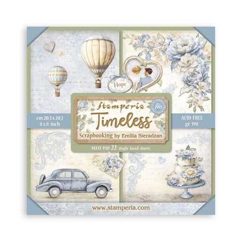 Blocco da 22 carte Scrap Single Face Timeless 20 x 20