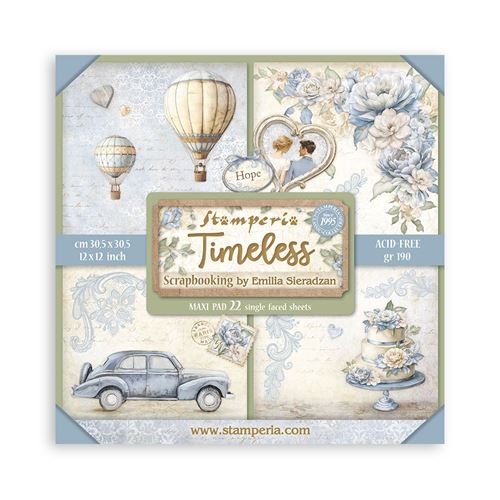 Blocco da 22 carte Scrap Single Face Timeless