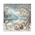 Blocco da 22 carte Scrap Single Face White Christmas