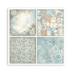 Blocco da 22 carte Scrap Single Face White Christmas 20 x 20