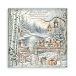 Blocco da 22 carte Scrap Single Face White Christmas 20 x 20