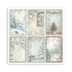 Blocco da 22 carte Scrap Single Face White Christmas 20 x 20
