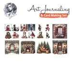 Blocco di Carte Art Journaling & Card Making Set Christmas Red 2