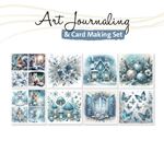 Blocco di Carte Art Journaling & Card Making Set Winter Blue