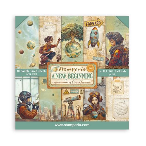 Blocco di Carte Scrap A new Beginning cm 20 x 20