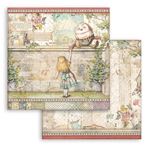 Blocco di Carte Scrap Alice through the looking glass cm 20 x 20