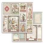 Blocco di Carte Scrap Alice through the looking glass cm 20 x 20