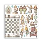 Blocco di Carte Scrap Alice through the looking glass cm 20 x 20