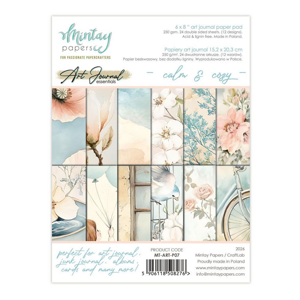 Blocco di Carte Scrap Art Journal Calm & Cozy cm 15 x 20