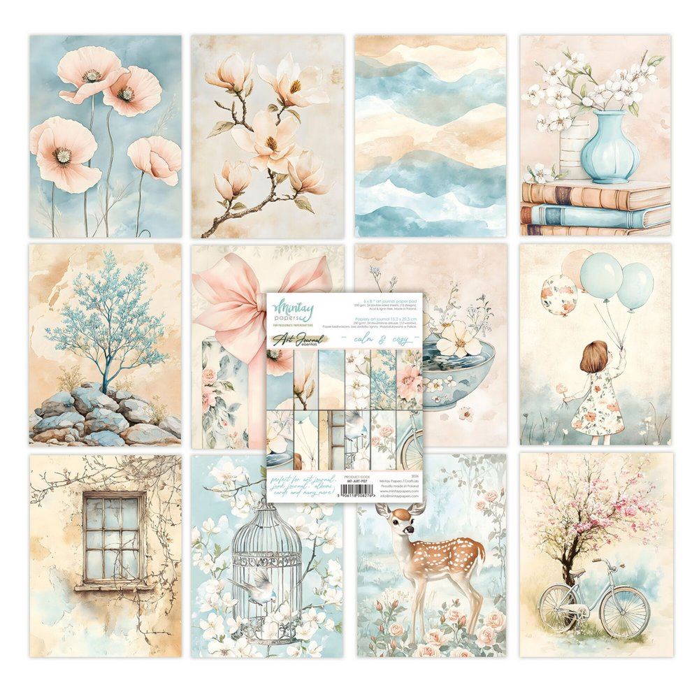 Blocco di Carte Scrap Art Journal Calm & Cozy cm 15 x 20