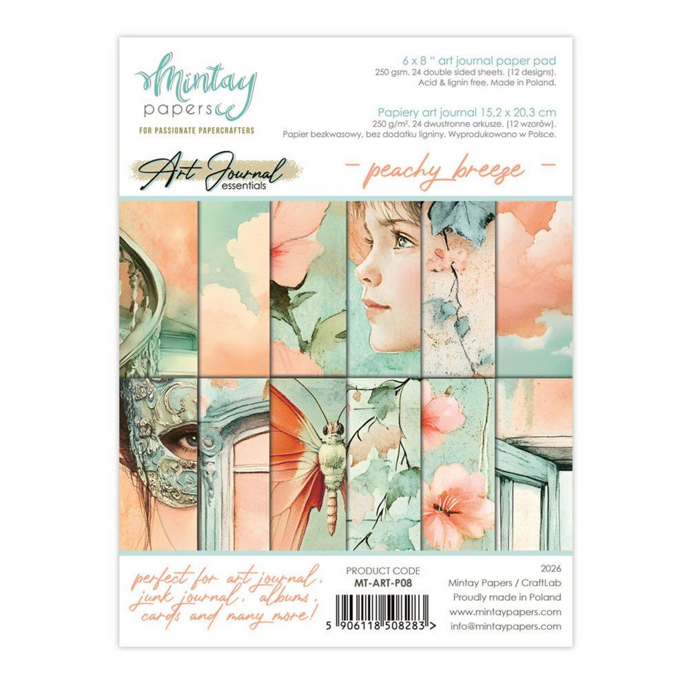Blocco di Carte Scrap Art Journal Peachy Breeze cm 15 x 20