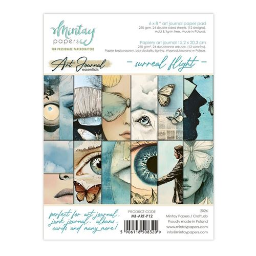 Blocco di Carte Scrap Art Journal Surreal Flight cm 15 x 20
