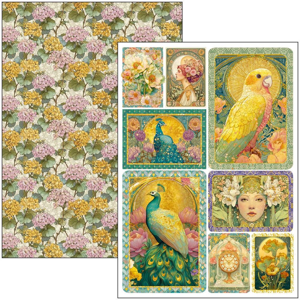Carta Per Scrapbooking Stile Boho - 36 Fogli 15x15 Cm - 12 Disegni Floreali (3 Per Tipo) - Doppia Faccia Bianca