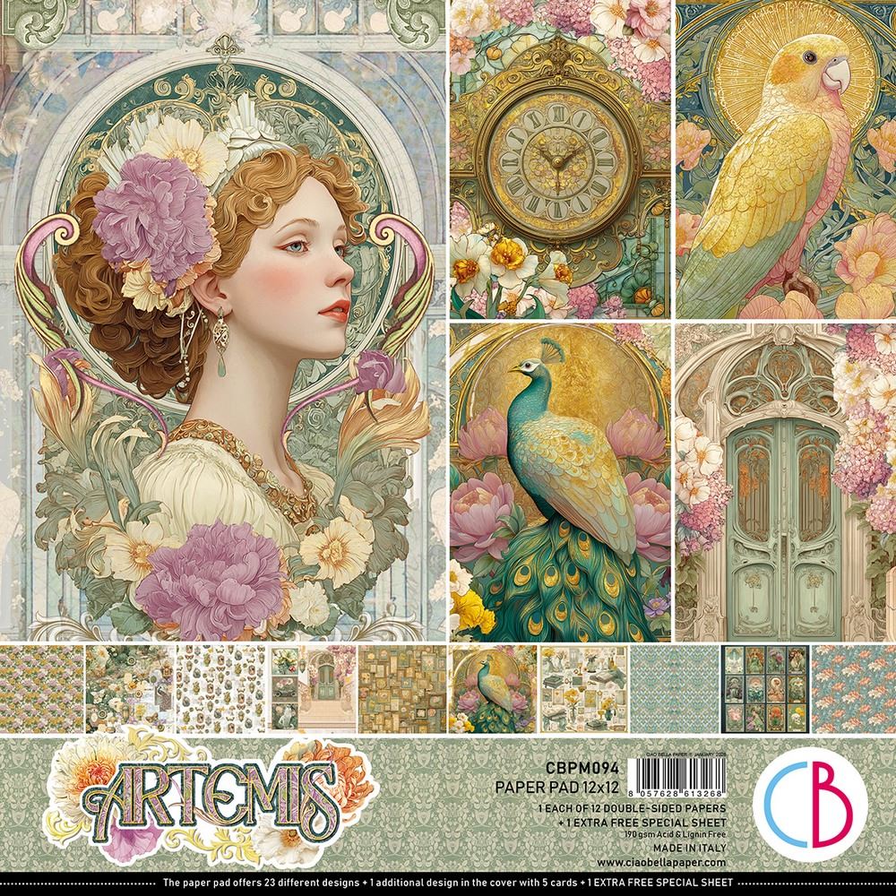 Blocco di Carte Scrap Artemis Paper Pad cm 30 x 30