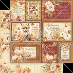 Blocco di Carte Scrap Autumn Greetings cm 20 X 20