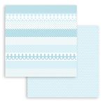 Blocco di Carte Scrap Backgrounds Baby Dream Blue cm 20 x 20