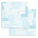 Blocco di Carte Scrap Backgrounds Baby Dream Blue cm 20 x 20