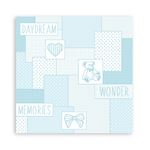 Blocco di Carte Scrap Backgrounds Baby Dream Blue cm 20 x 20