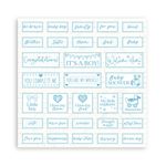 Blocco di Carte Scrap Backgrounds Baby Dream Blue cm 20 x 20