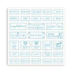 Blocco di Carte Scrap Backgrounds Baby Dream Blue cm 20 x 20