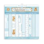 Blocco di Carte Scrap Backgrounds Baby Dream Blue cm 20 x 20