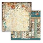 Blocco di Carte Scrap Backgrounds Gardens of Time cm 30 X 30