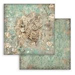 Blocco di Carte Scrap Backgrounds Gardens of Time cm 30 X 30