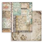 Blocco di Carte Scrap Backgrounds Gardens of Time cm 30 X 30