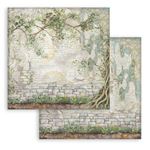 Blocco di Carte Scrap Backgrounds Herbarium Silvae cm 20 X 20