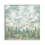 Blocco di Carte Scrap Backgrounds Herbarium Silvae cm 20 X 20