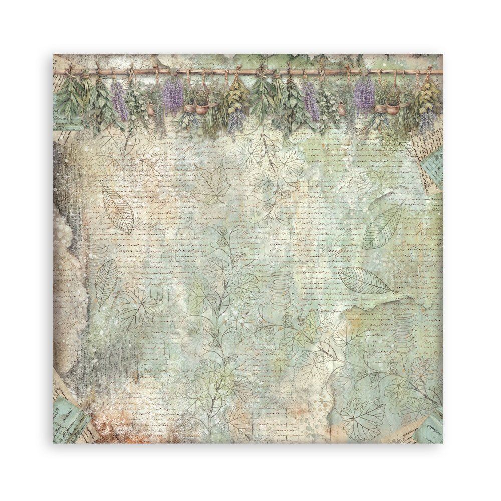 Runner Da Tavola Beties Herbarium 40x175 Cm – Tovaglia Lunga Con Stampa Fiori E Foglie Ibisco In Rosa Antico E Verde