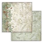 Blocco di Carte Scrap Backgrounds Herbarium Silvae cm 30 X 30