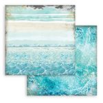 Blocco di Carte Scrap Backgrounds Selection Songs of the Sea cm 20 X 20