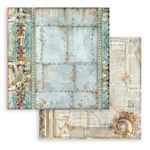 Blocco di Carte Scrap Backgrounds Selection Songs of the Sea cm 20 X 20