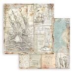 Blocco di Carte Scrap Backgrounds Selection Songs of the Sea cm 20 X 20