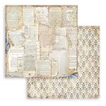 Blocco di Carte Scrap Backgrounds Selection Vintage Library cm 20 X 20