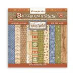 Blocco di Carte Scrap Backgrounds Silent Night cm 20 x 20