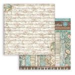 Blocco di Carte Scrap Backgrounds Symphony cm 20 x 20