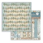 Blocco di Carte Scrap Backgrounds White Christmas cm 20 x 20