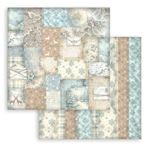 Blocco di Carte Scrap Backgrounds White Christmas cm 20 x 20