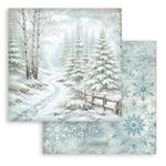 Blocco di Carte Scrap Backgrounds White Christmas cm 20 x 20