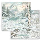 Blocco di Carte Scrap Backgrounds White Christmas cm 20 x 20