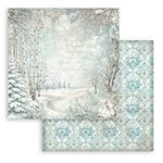 Blocco di Carte Scrap Backgrounds White Christmas cm 20 x 20