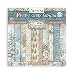 Blocco di Carte Scrap Backgrounds White Christmas cm 20 x 20