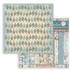 Blocco di Carte Scrap Backgrounds White Christmas cm 30 X 30