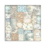 Blocco di Carte Scrap Backgrounds White Christmas cm 30 X 30