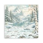 Blocco di Carte Scrap Backgrounds White Christmas cm 30 X 30