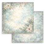 Blocco di Carte Scrap Backgrounds White Christmas cm 30 X 30